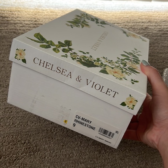 Chelsea & Violet Mary Rhinestone Embellished Pointed Toe Pumps - Picture 12 of 12